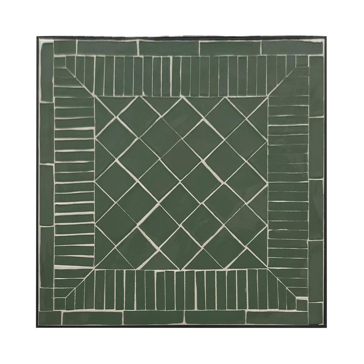 Gartenset Camilla Dunkelgrün - Dunkelgrün/Schwarz, Basics, Keramik/Metall (60/60/75cm) - Ambia Garden