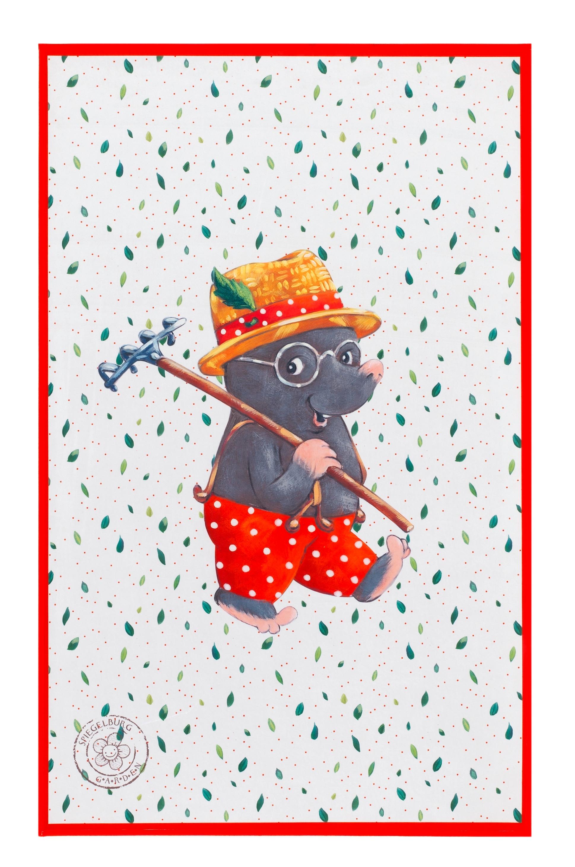 Kinderteppich Maulwurf Rot/ Weiß/grün Garden 100x160 Cm