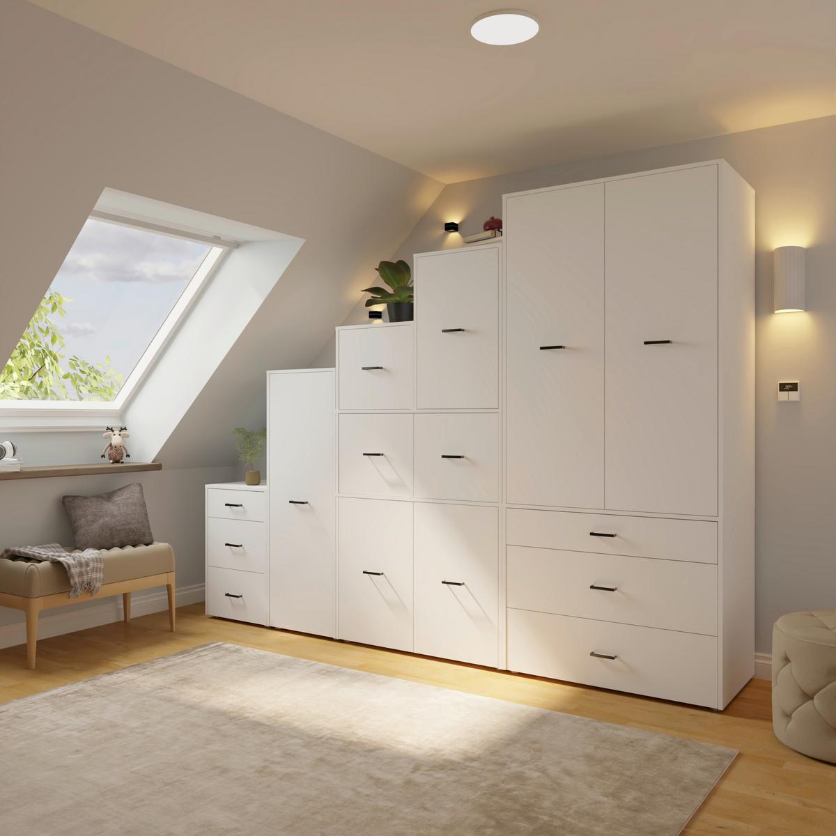 Unterbauschrank Kivo Weiß, B: 90 cm - Weiß, Basics, Holzwerkstoff (90/69,8/52,1cm)