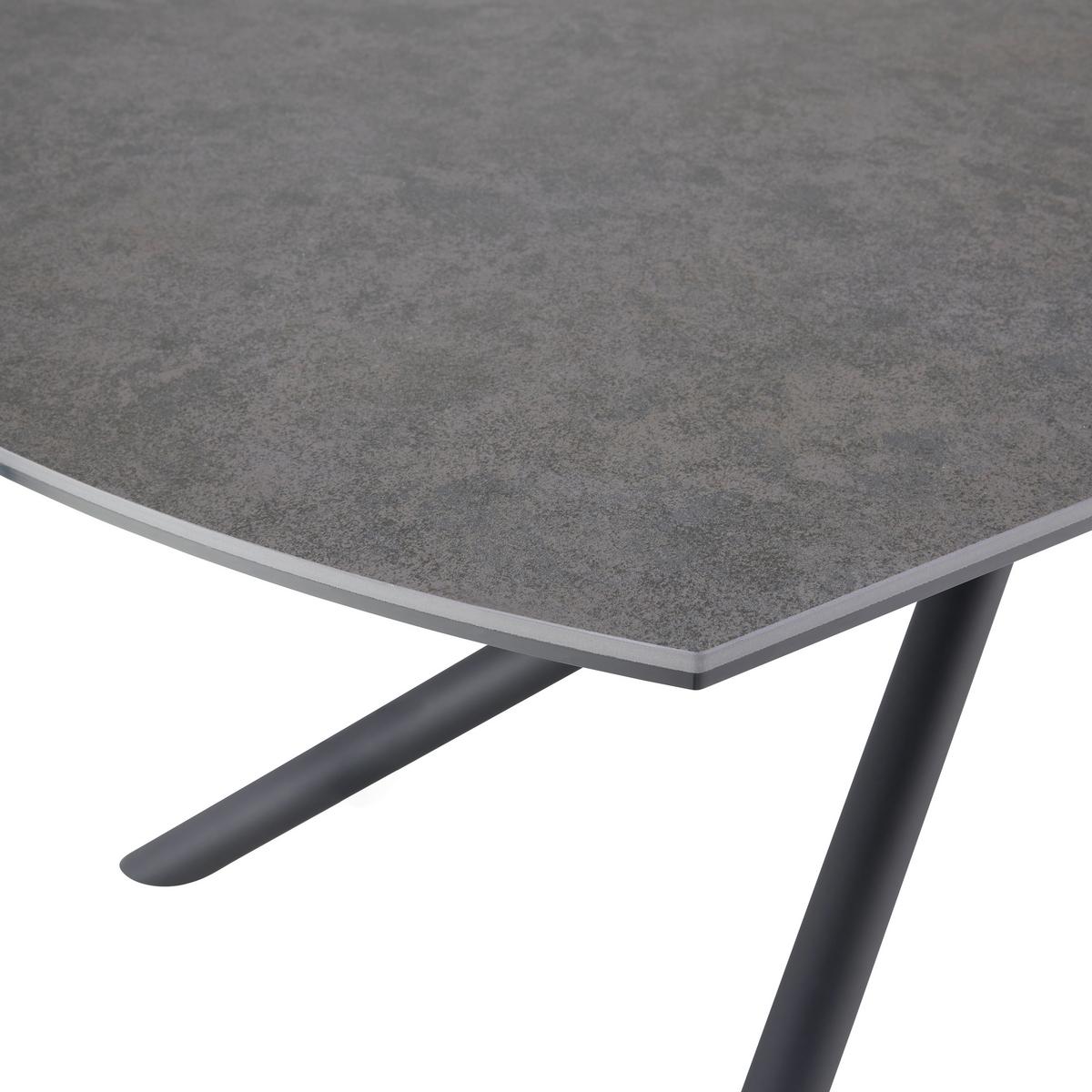 Esstisch Tiana - Anthrazit/Schwarz, LIFESTYLE, Glas/Keramik (90-140/76/140cm) - MID.YOU