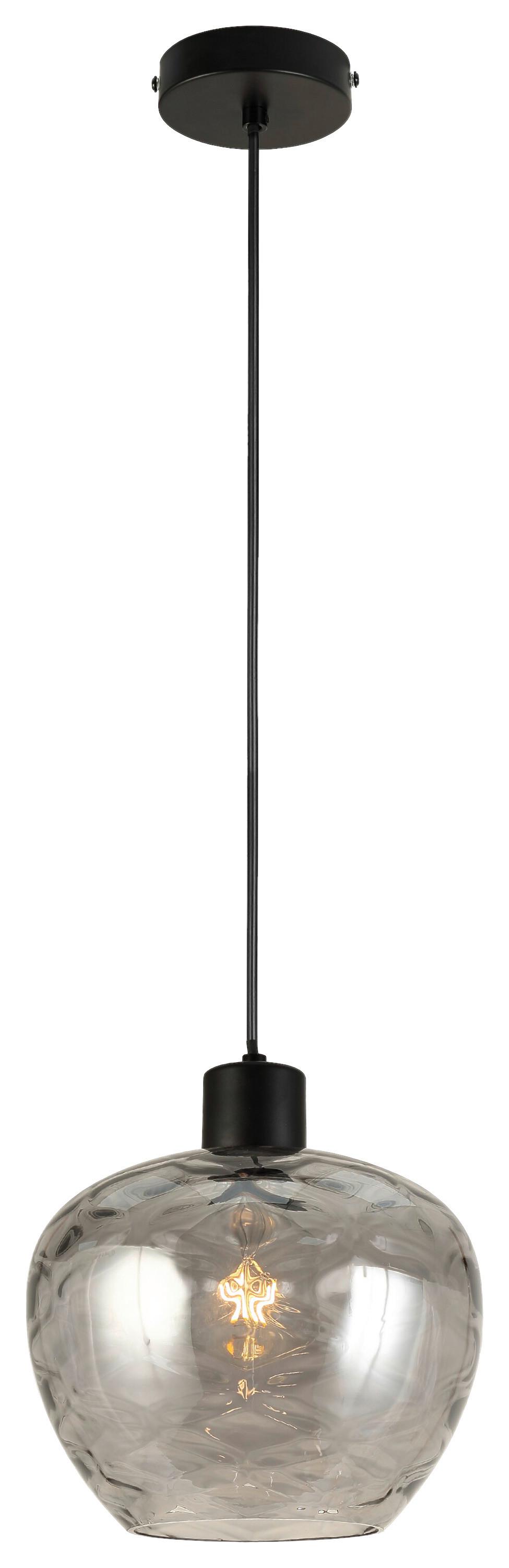 ZÁVĚSNÉ SVÍTIDLO RUZ - černá, Moderní, kov/sklo (24/120cm) - Modern Living