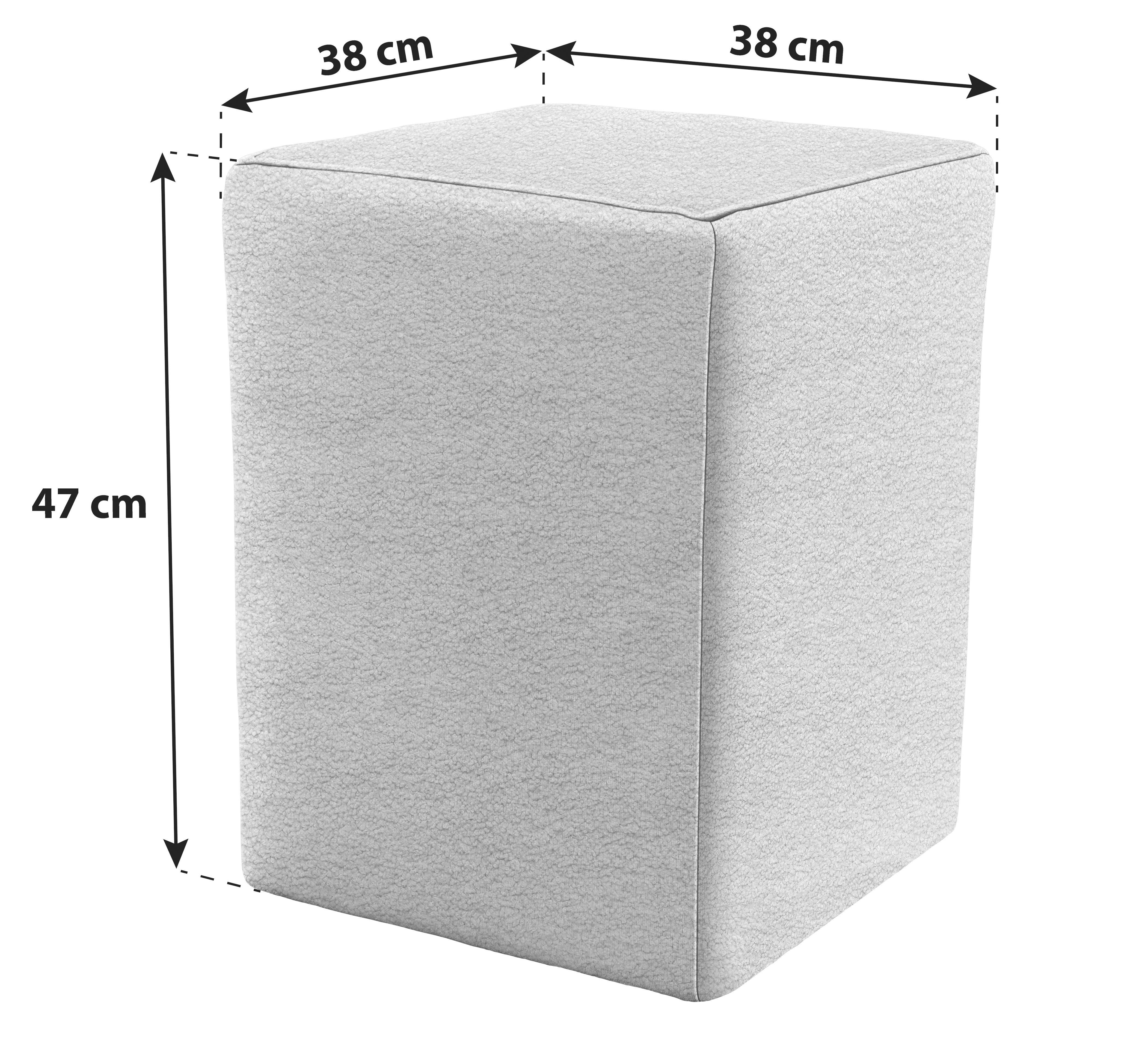 Hocker Looks Xx - Silberfarben/Schwarz, Design, Textil (38/47/38cm) - LOOKS by W.Joop