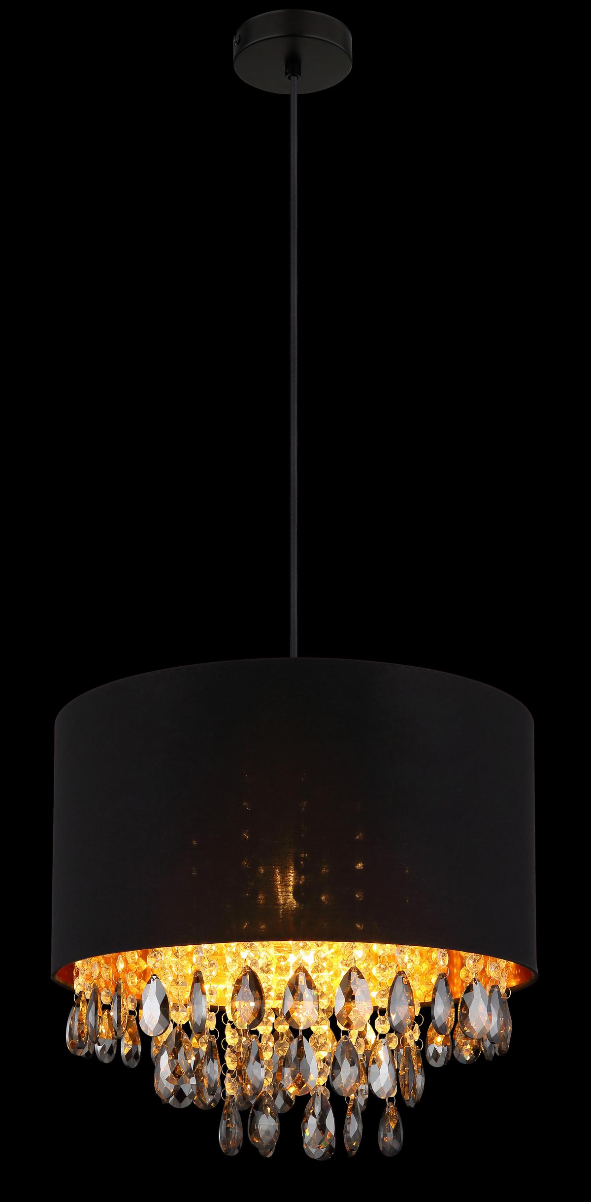 Hängeleuchte 15776h Coletta - Klar/Goldfarben, KONVENTIONELL, Glas/Kunststoff (40/120cm) - Globo