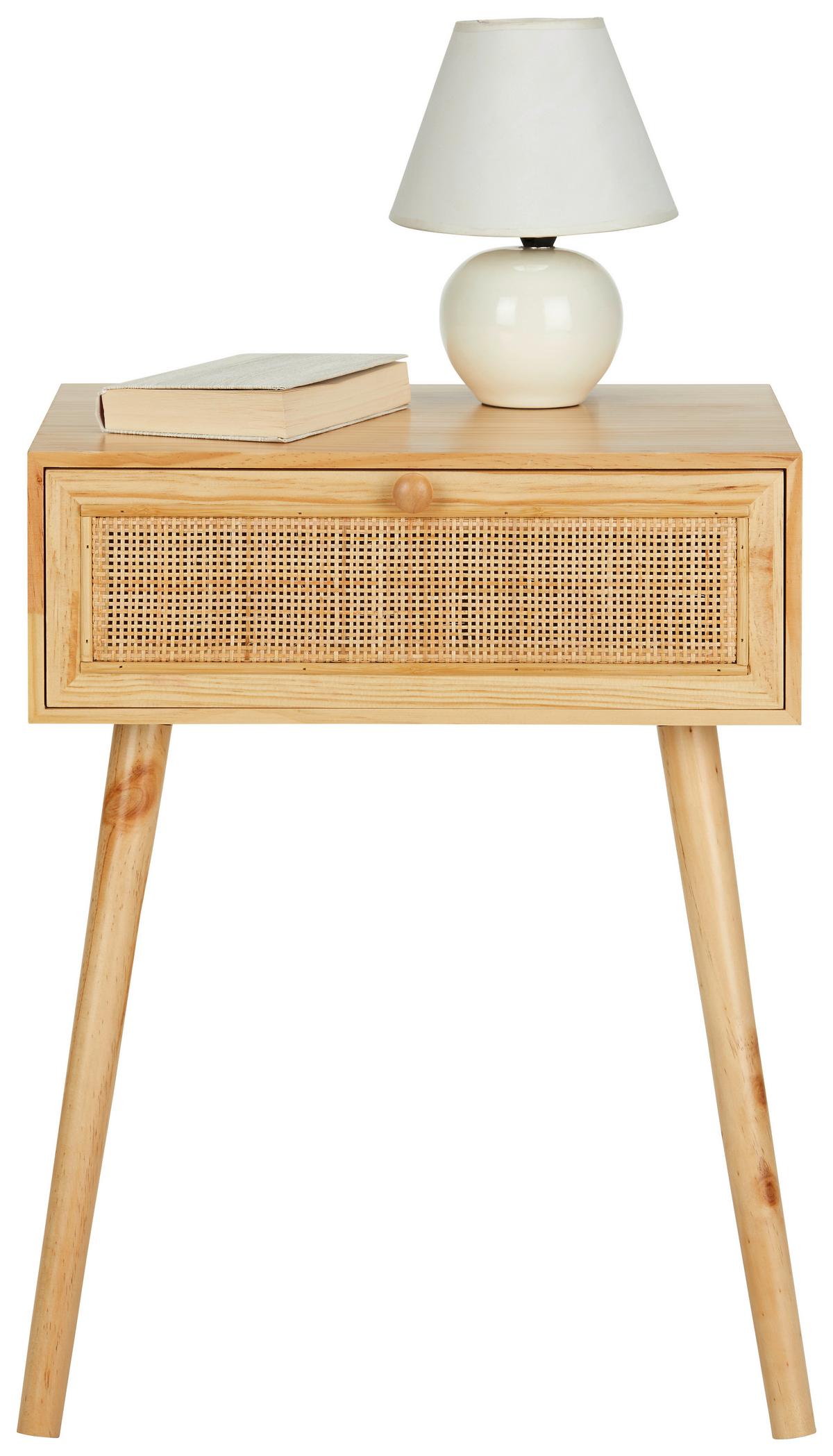 NOČNÝ STOLÍK NILS - prírodná farba, Lifestyle, drevo/kompozitné drevo (45/58/35cm)