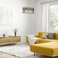 Luster INESA - čierna/sivá, Design, kov/sklo (60/26/150cm)