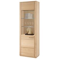 Vitrine teilmassiv B: 69 cm Sena Eichefarben - Eichefarben, Design, Glas/Holz (69/209/38cm) - Livetastic