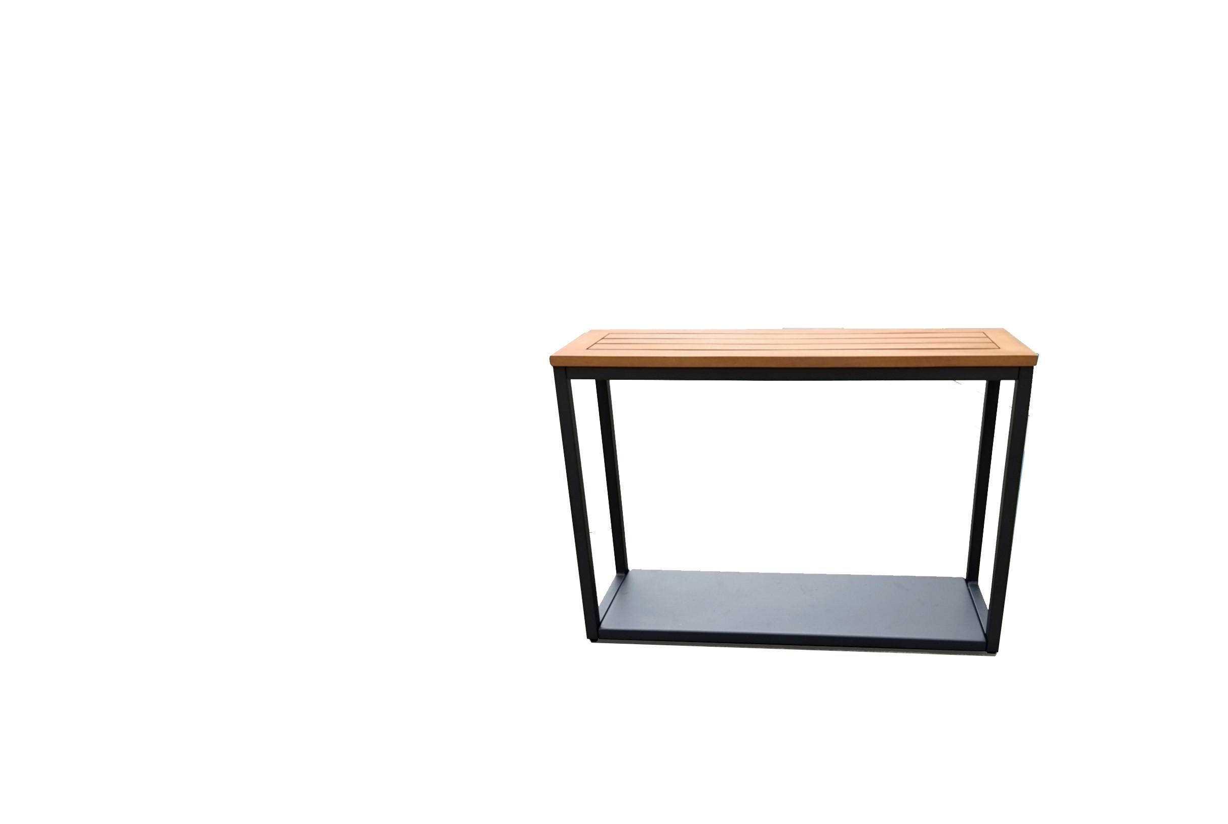 Gartentisch Oslo Metall L 75 cm - Anthrazit/Akaziefarben, Basics, Holz/Metall (23/54/75cm) - Acamp