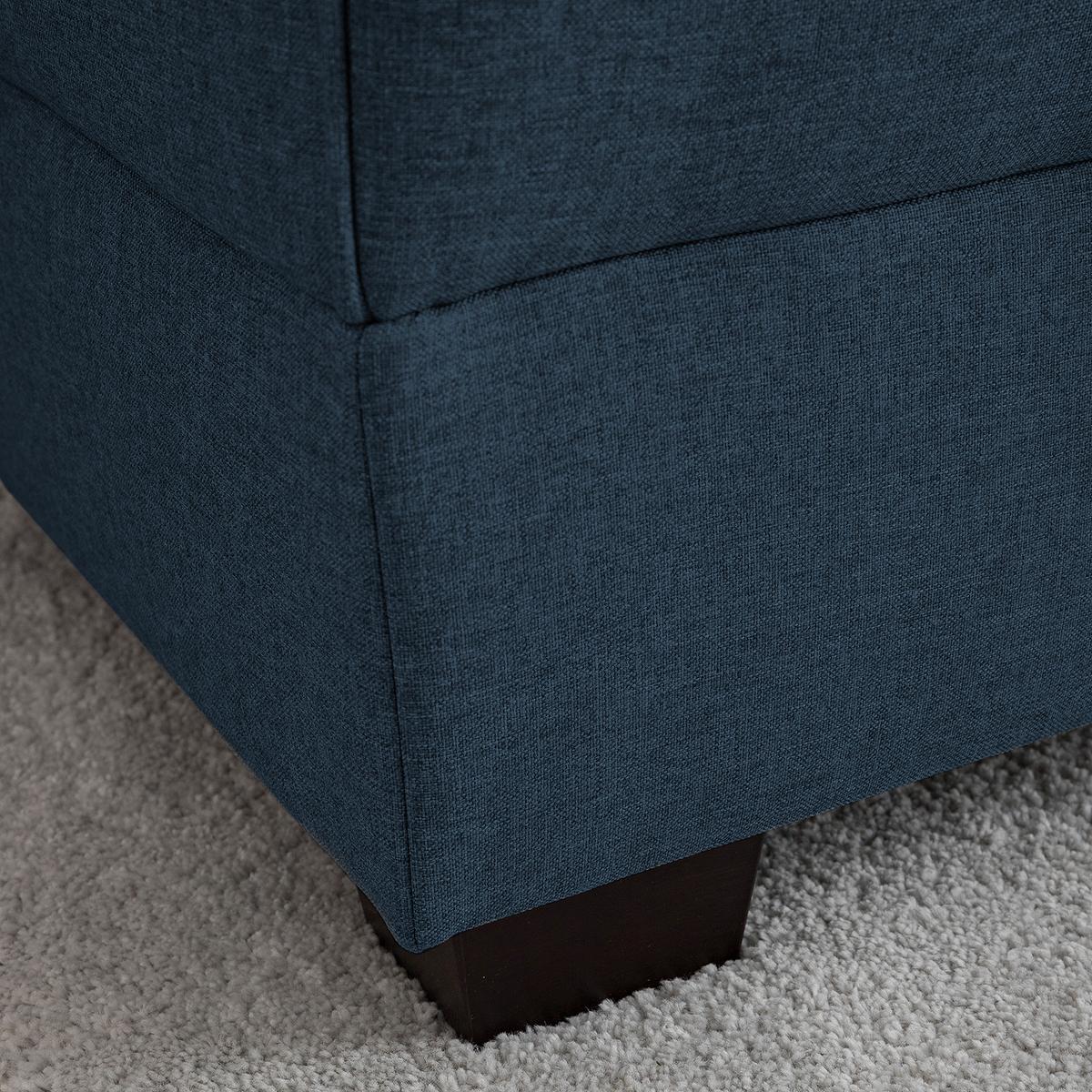 Schlafsofa Dingo, Dunkelblau B: 202 cm - Dunkelbraun/Dunkelblau, Design, Textil (202/85/110cm) - MID.YOU