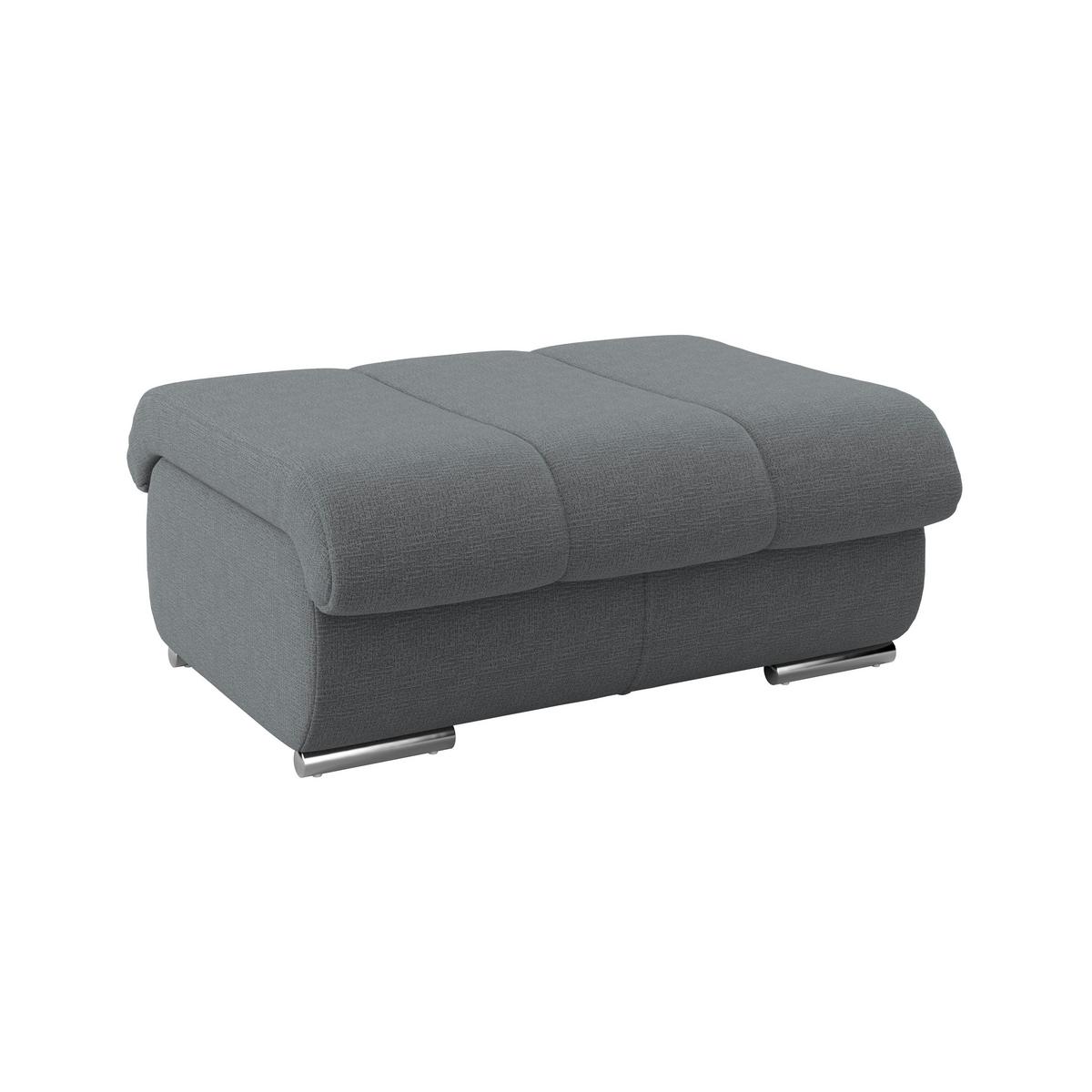 Hocker Multi anthrazit, B: 100cm - Chromfarben/Anthrazit, MODERN, Textil (100/43/80cm) - Luca Bessoni