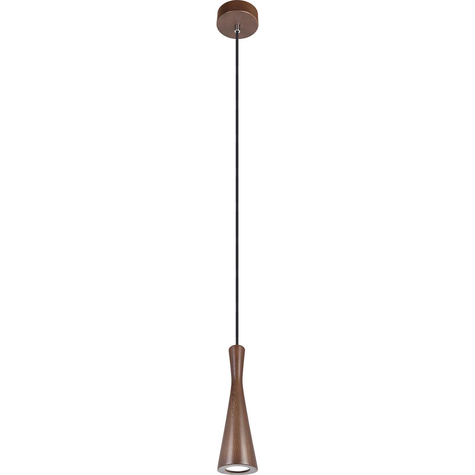 HÄNGELEUCHTE 8510131 VEGAS - Nussbaumfarben/Schwarz, Design, Holz (10/90-140cm)