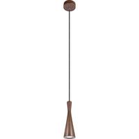 HÄNGELEUCHTE 8510131 VEGAS - Nussbaumfarben/Schwarz, Design, Holz (10/90-140cm)