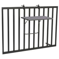 Balkonhängetisch BOY – BALKONHÄNGETISCH - Anthrazit, Basics, Metall (60/5/40cm) - Gardenson