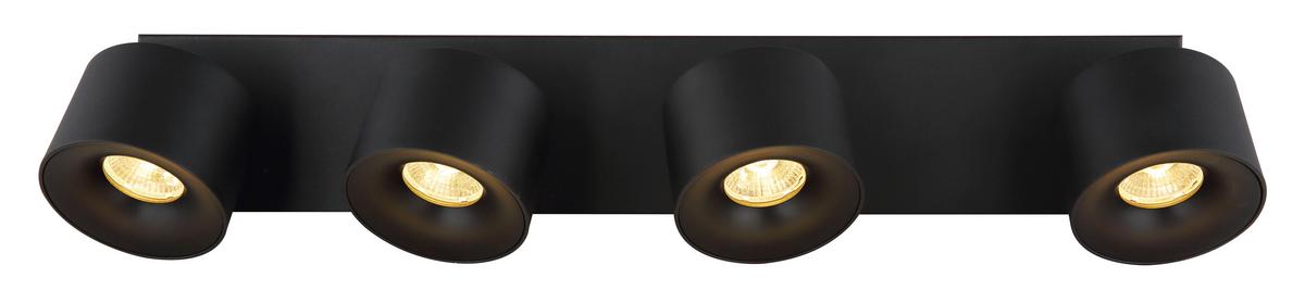 LED-Strahler 56961-4b - Transparent/Schwarz, Design, Kunststoff/Metall (45,5/7,2/12cm) - Globo