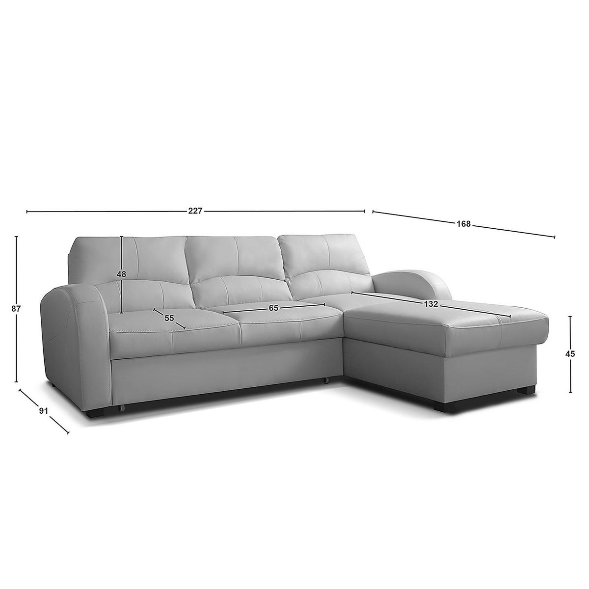 Ecksofa Tilo Schlammfarben S: 227 cm - Schlammfarben/Schwarz, Design, Leder/Textil (227/168cm) - Livetastic
