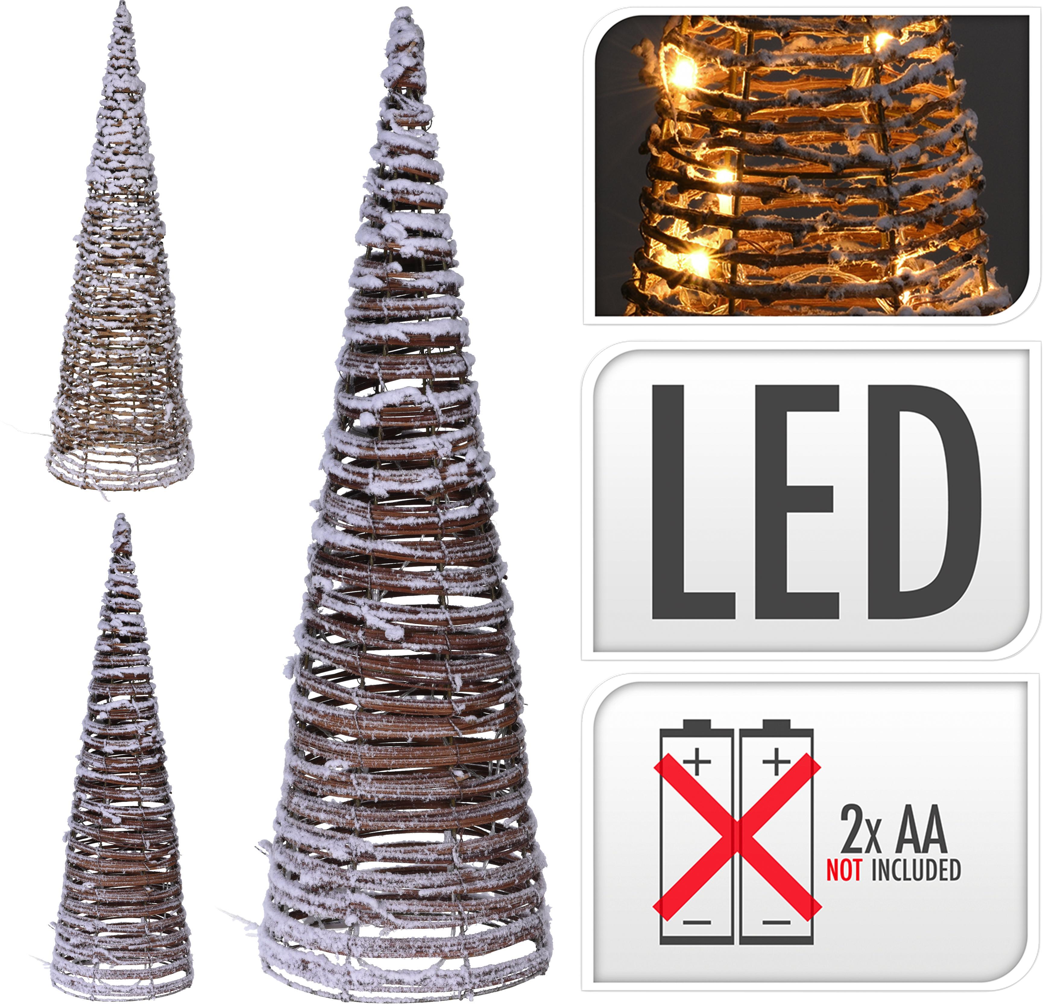 Led-dekorvilágítás Huberta - Barna/Fehér, konvencionális, Fa (16,5/60cm)