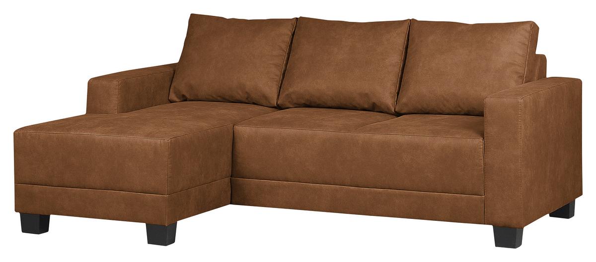 Ecksofa Grenwood Cognac S: 144x200 Cm - Cognac/Braun, Design, Textil (144/200cm) - MID.YOU