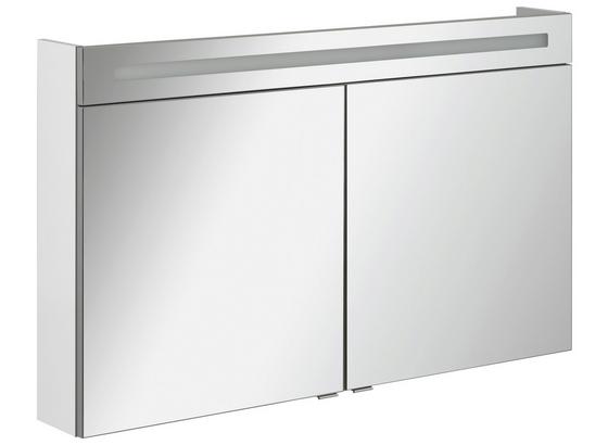 Spiegelschrank B.clever 120 cm Weiß - Weiß, MODERN, Glas/Holzwerkstoff (120/71/16cm) - Fackelmann Spiegelschrank B.clever 120 cm Weiß - Weiß, MODERN, Glas/Holzwerkstoff (120/71/16cm) - Fackelmann