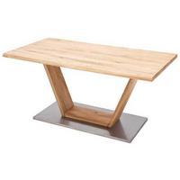 Esstisch Eiche Greta 160x90 cm mit Baumkante - Eichefarben, Design, Holz/Holzwerkstoff (160/90/77cm) - Livetastic