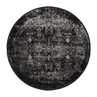 Webteppich Grau/Schwarz Calais Rund Ø 240 cm - Schwarz/Grau, Design, Textil (240cm) - Dieter Knoll