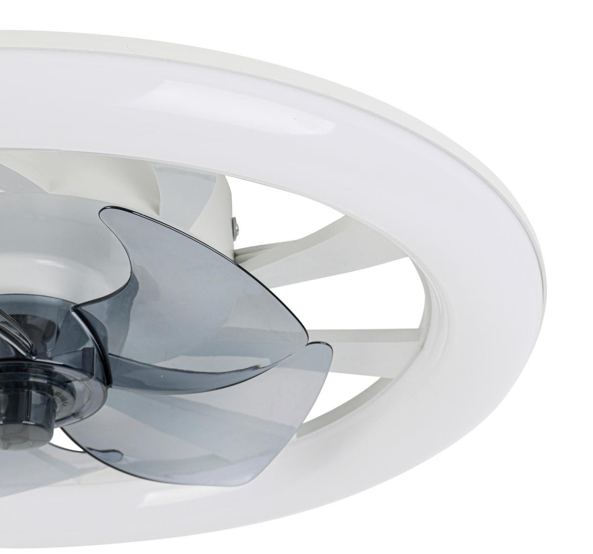 STROPNÍ VENTILÁTOR VIRTI - šedá/bílá, Moderní, plast (50/12cm) - Mömax