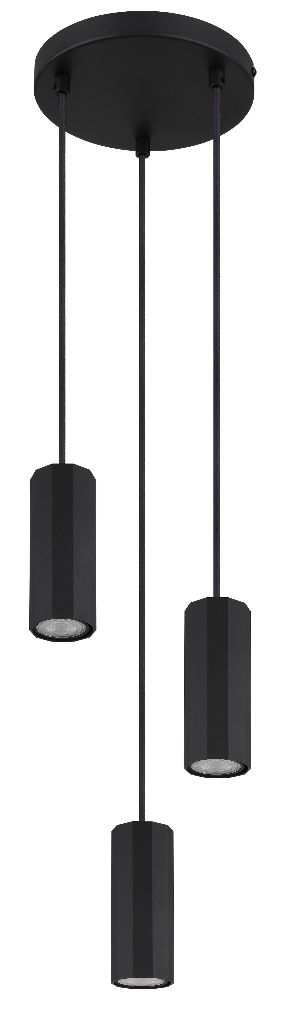 Hängeleuchte 57918-3hb James - Schwarz, Design, Metall (21/120cm) - Globo