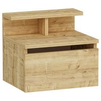 Nachtkästchen Eiche Dekor H: 35 cm, Hades - Eichefarben, Design, Holzwerkstoff (39,8/35/31,6cm) - MID.YOU