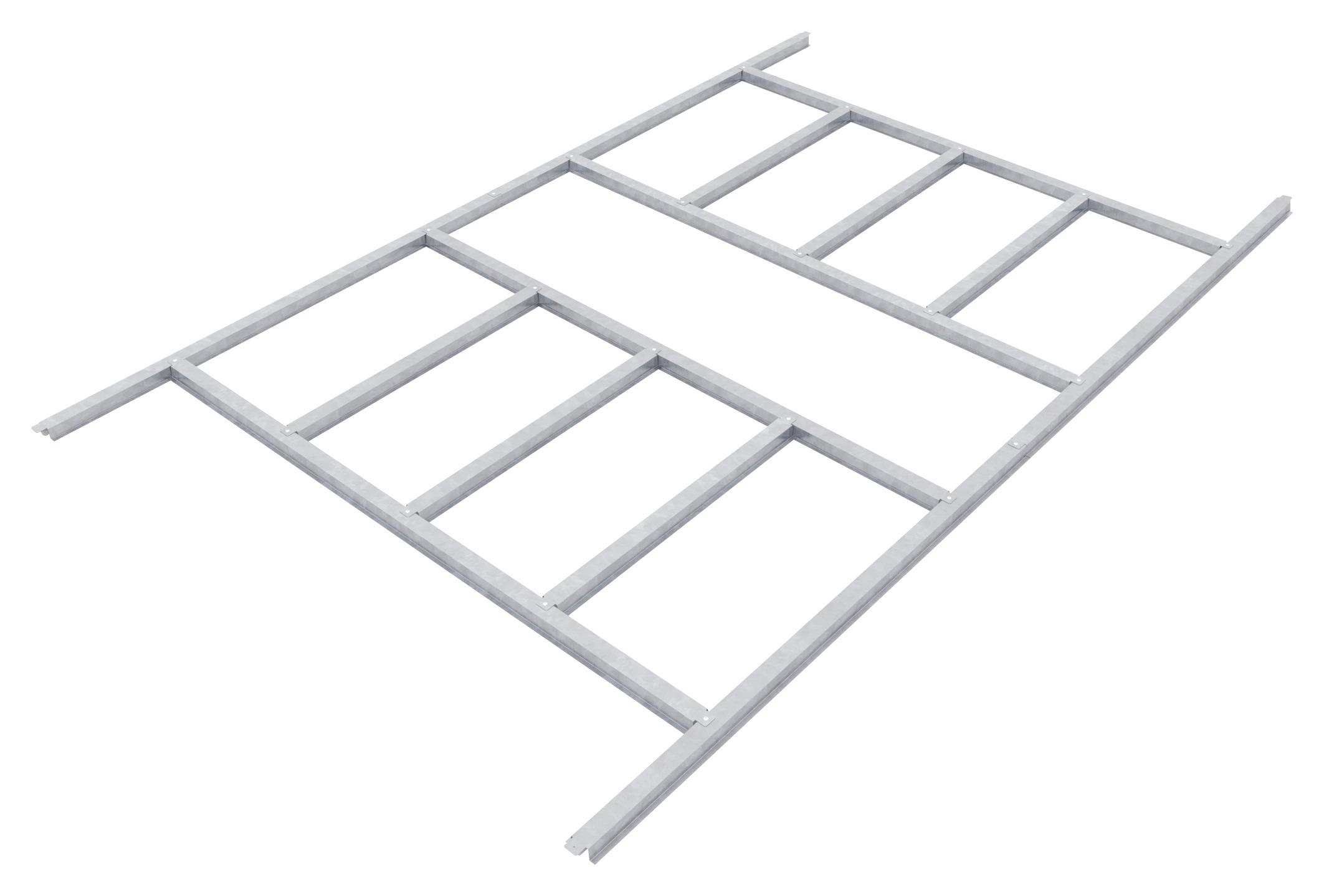Bodenfundament aus Stahl für Gerätehaus FRANKFURT II