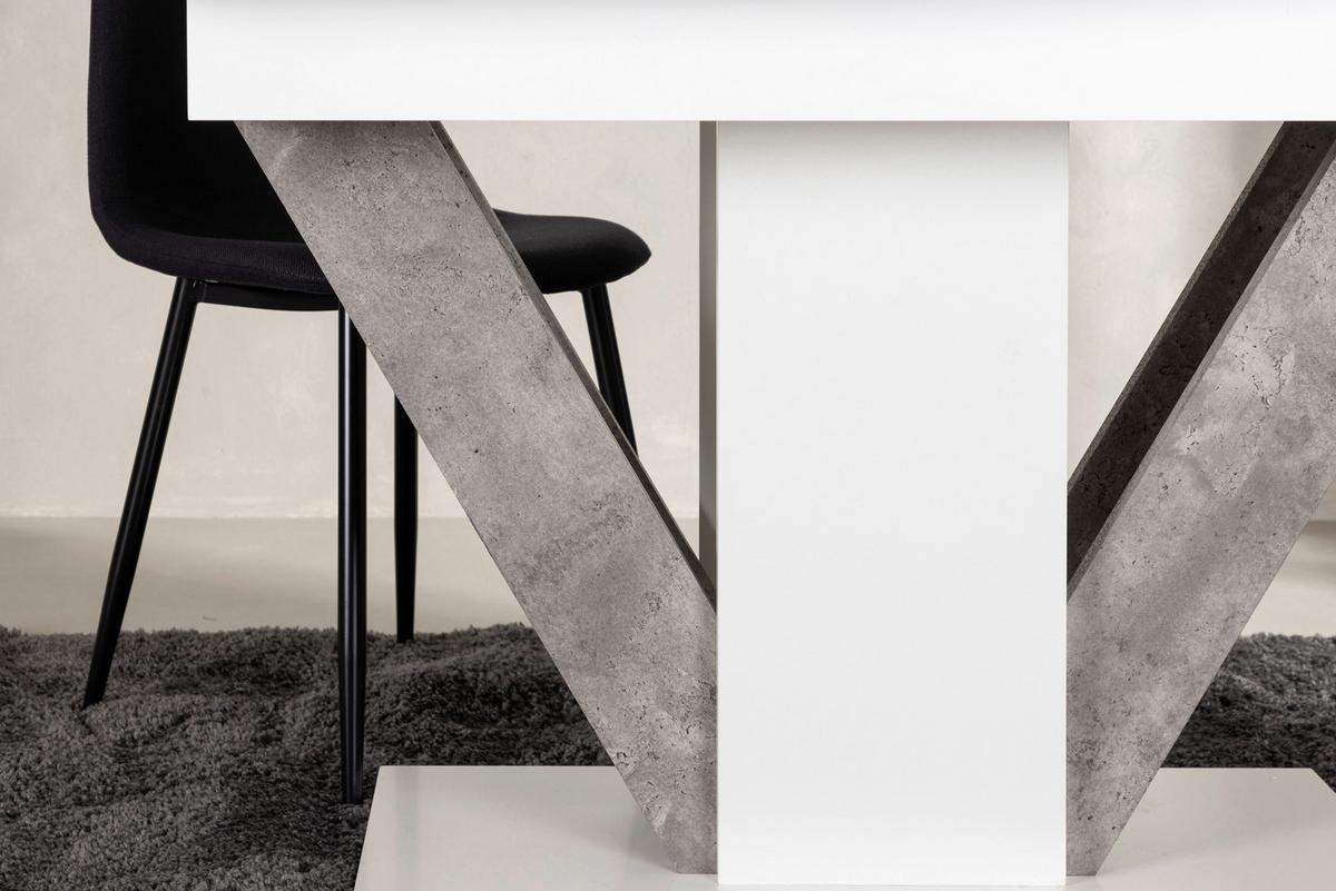 Esstisch Disa - Weiß/Grau, Design, Holz/Holzwerkstoff (120/80/76cm) - Livetastic