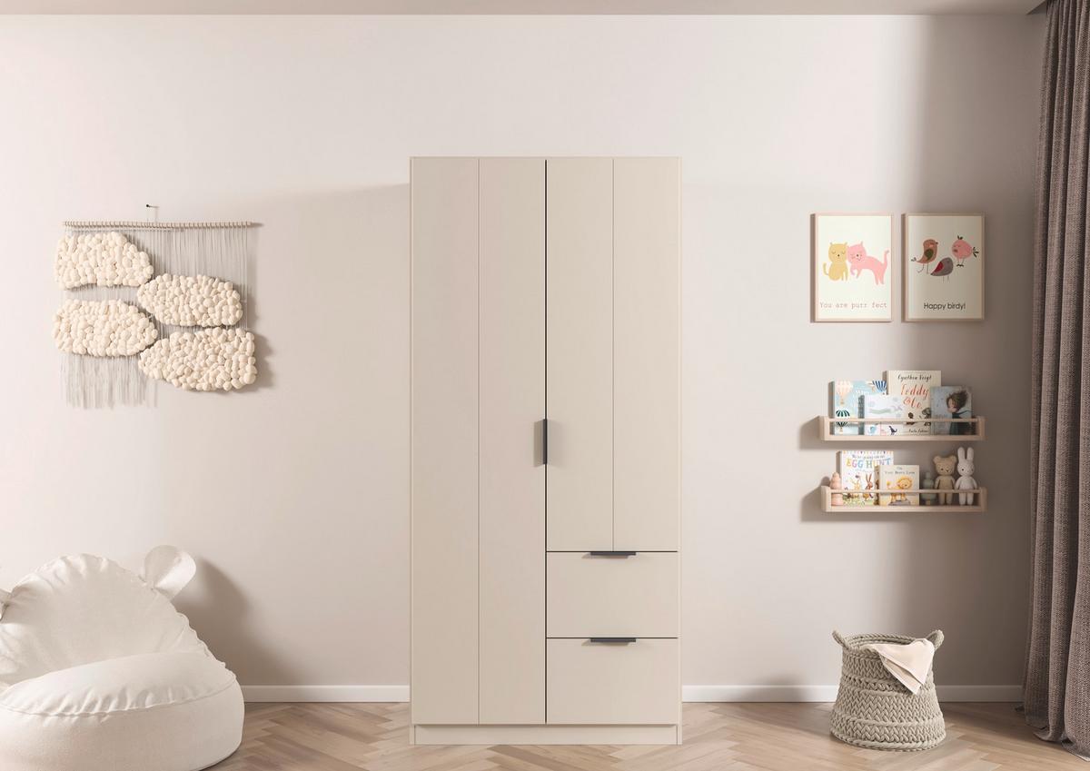 DREHTÜRENSCHRANK Ella Champagner B: 91cm - Champagner, MODERN, Holzwerkstoff (91/197/54cm) - Rauch Möbel