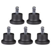Bürostuhlgleiter Bodengleiter 5-teilig - Schwarz, Basics, Kunststoff (5cm) - MID.YOU