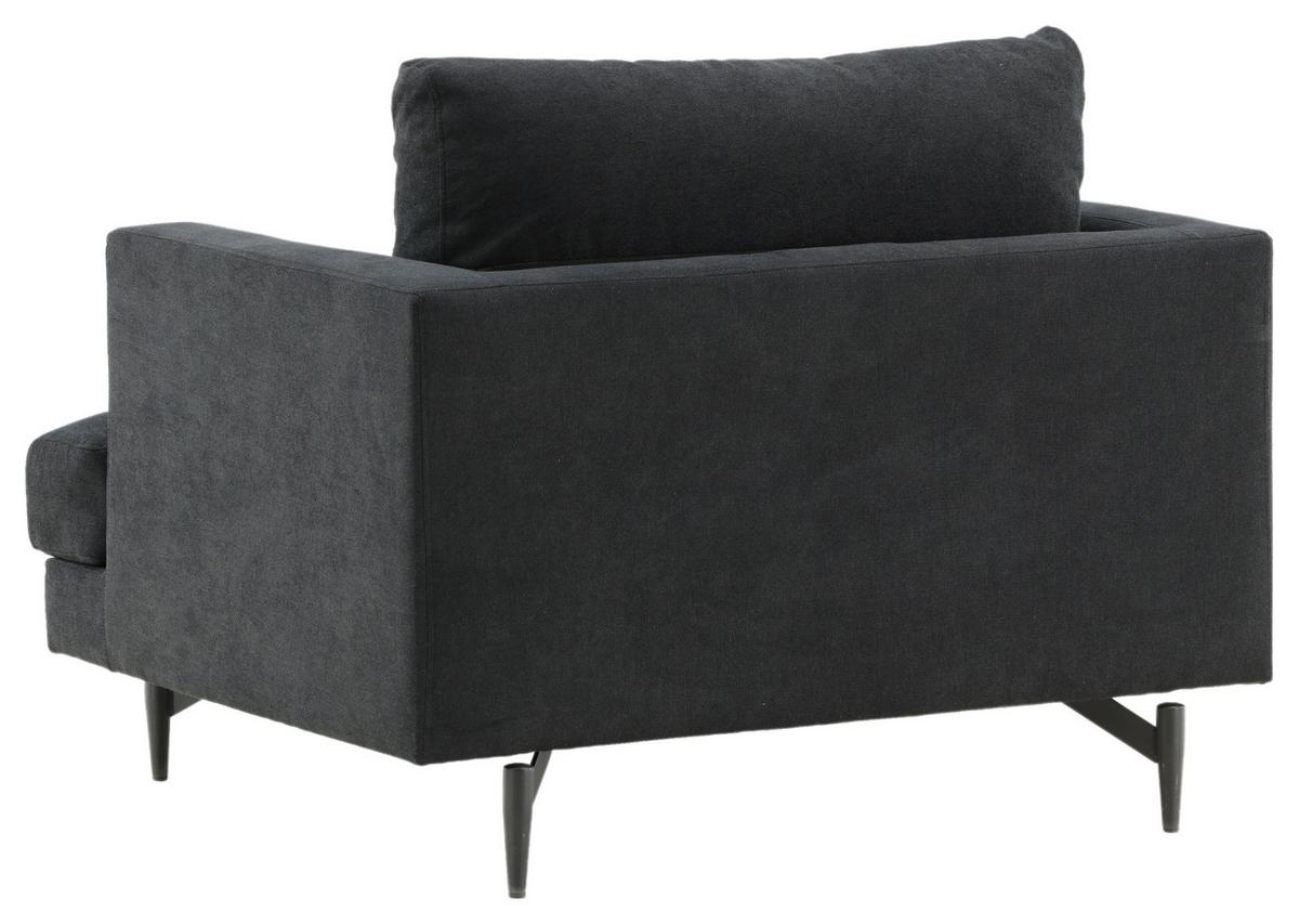 Sessel Sofia - Schwarz, Design, Textil/Metall (104/82/92cm) - Livetastic