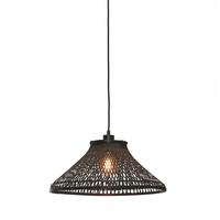 Hängeleuchte Tahiti/H45/B - Schwarz, Trend, Holz (45/45/20cm) - Good & Mojo