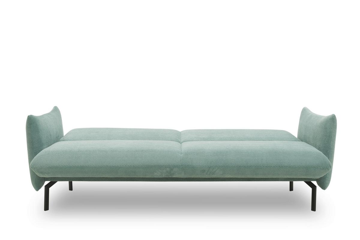 Schlafsofa Mintgrün B: 234 Cm - Schwarz/Mintgrün, Design, Textil (234/102/95cm) - MID.YOU