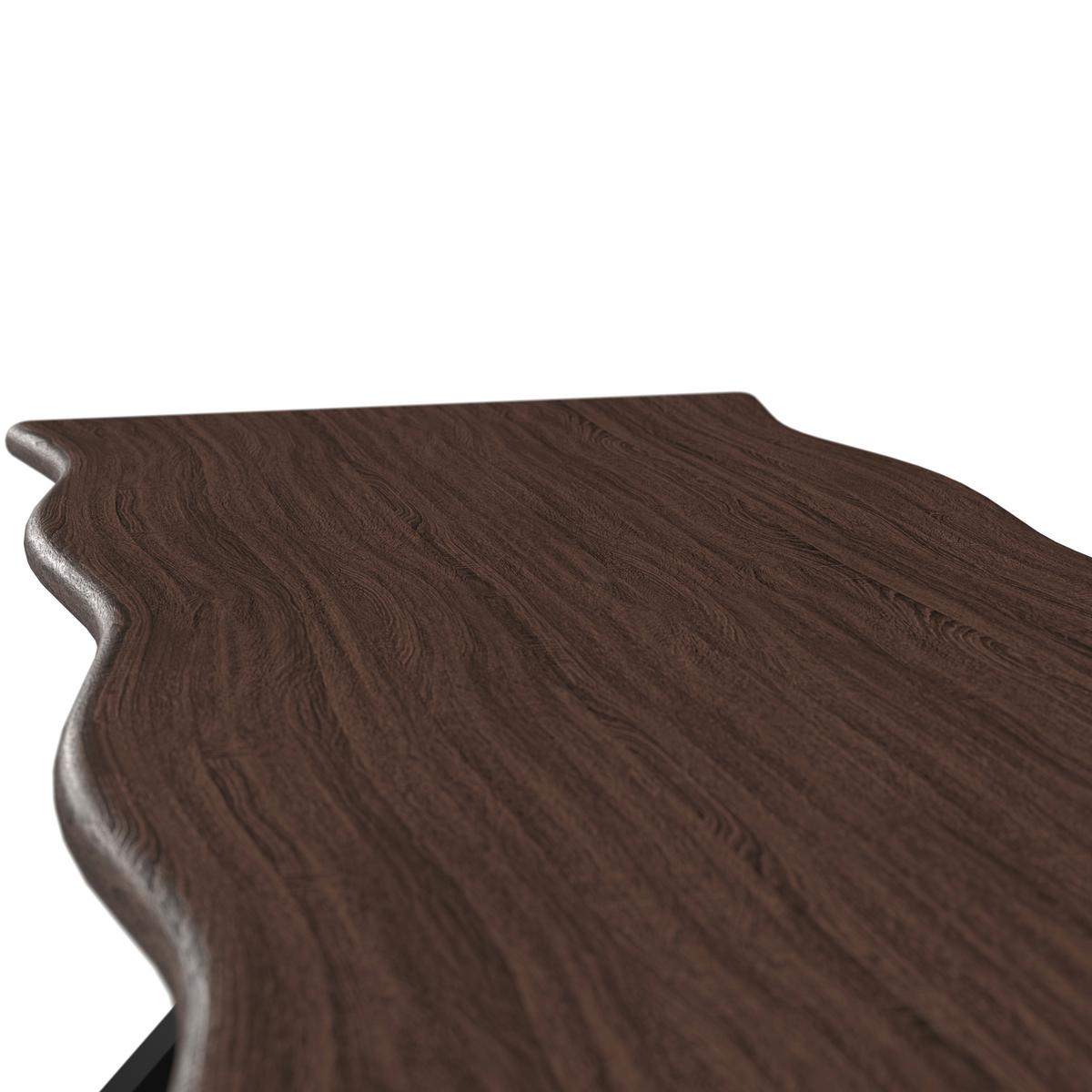 JÍDELNÍ STŮL LAUREL 180 - černá/barvy vlašských ořechů, Moderní, kov/kompozitní dřevo (180/76/90cm) - Bessagi Home