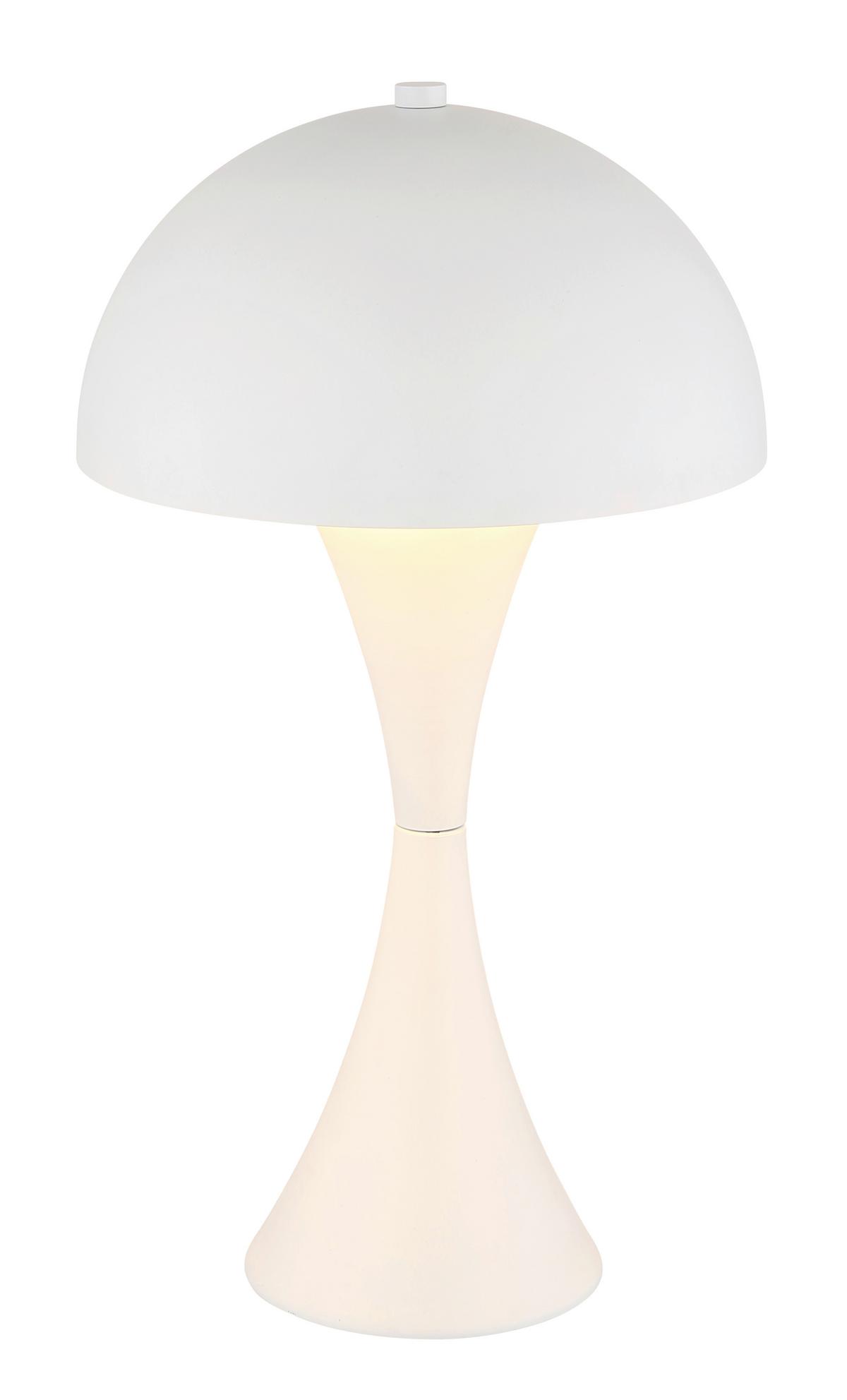 Tischleuchte 21028w - Weiß, Design, Kunststoff/Metall (20/36,1cm) - Globo