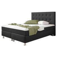 Boxspringbett Köln Plus-F - Anthrazit/Silberfarben, KONVENTIONELL, Textil (140/115/210cm) - MID.YOU