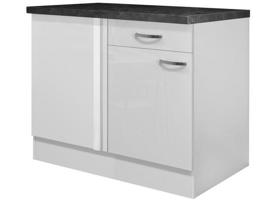Rohová Spodná Skrinka Alba Uebe 110 - biela/bridlicová, Moderný, kompozitné drevo (110/86/57cm) Rohová Spodná Skrinka Alba Uebe 110 - biela/bridlicová, Moderný, kompozitné drevo (110/86/57cm)
