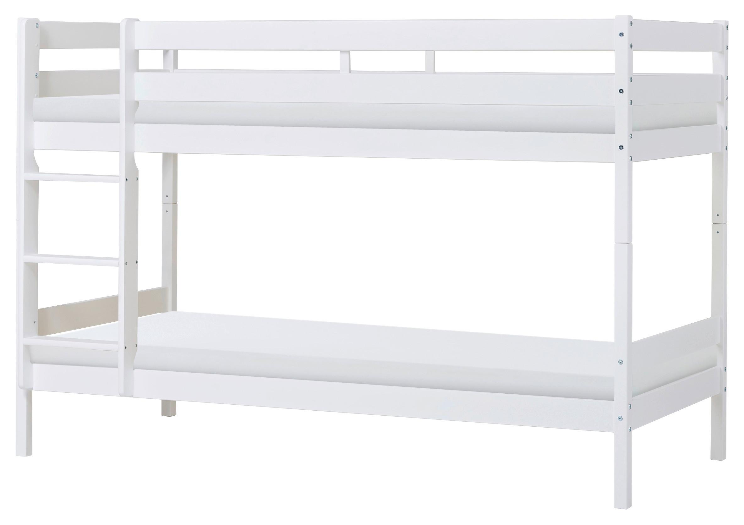 Etagenbett Eco Comfort Weiß, Lf: 90x200 cm - Weiß/Naturfarben, MODERN, Holz (90/200cm) - MID.YOU