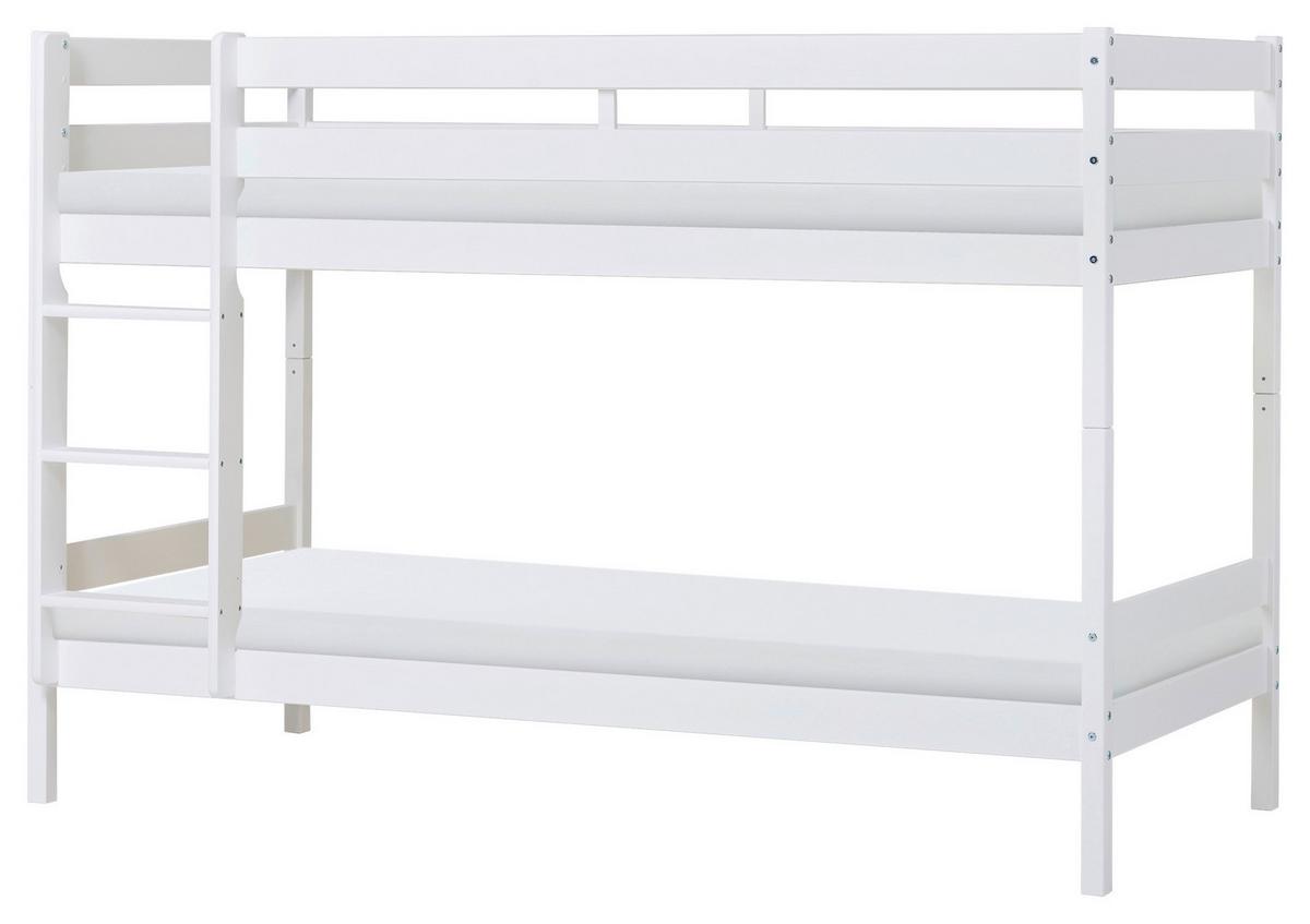 Etagenbett Eco Comfort Weiß, Lf: 90x200 cm - Weiß/Naturfarben, MODERN, Holz (90/200cm) - MID.YOU