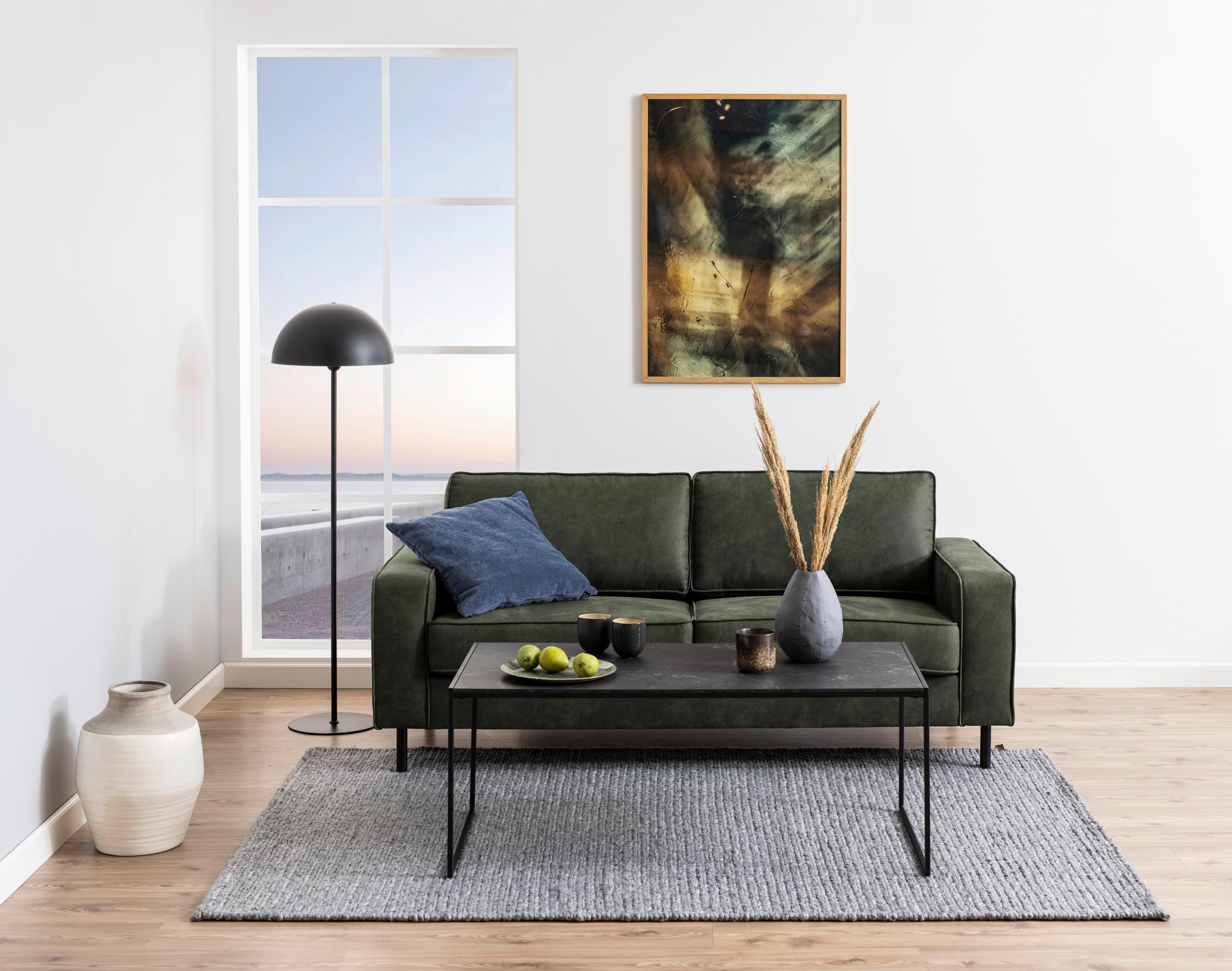 Couchtisch Infinity, Schwarz - Schwarz, KONVENTIONELL, Holzwerkstoff/Metall (120/60/48cm) - MID.YOU