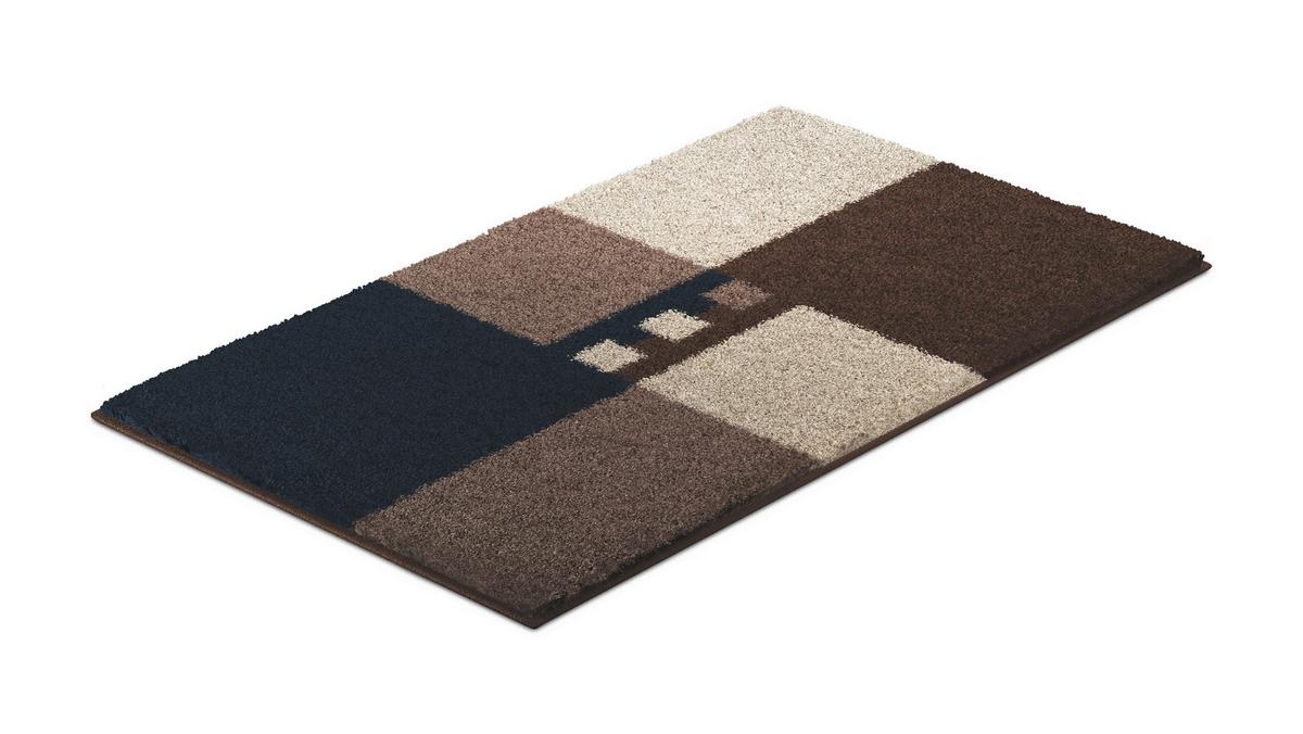 Badematte Roman - Braun, Basics, Textil (65/115cm) - Grund