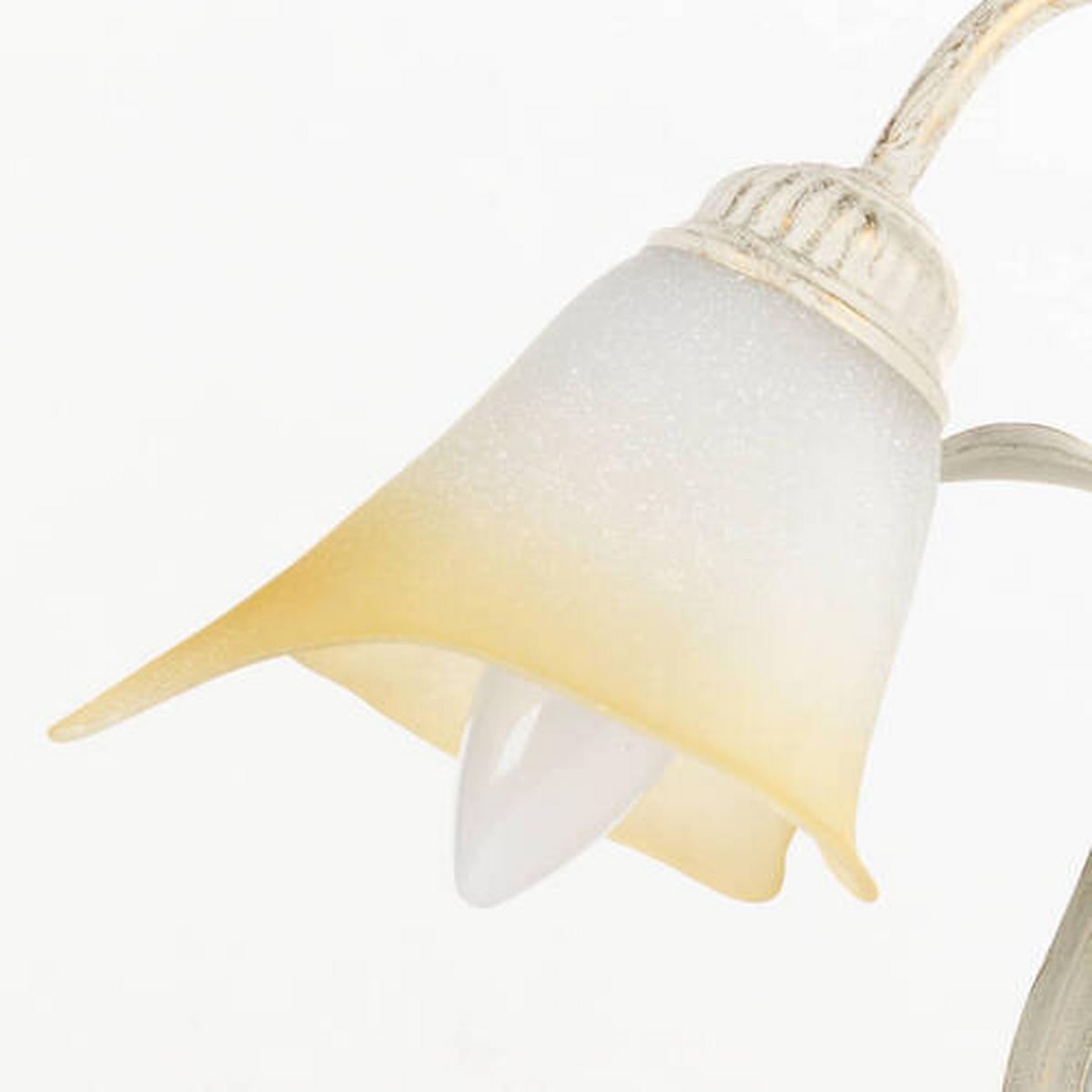 Tischleuchte 4722/L - Weiß, Natur, Metall (25/31cm)