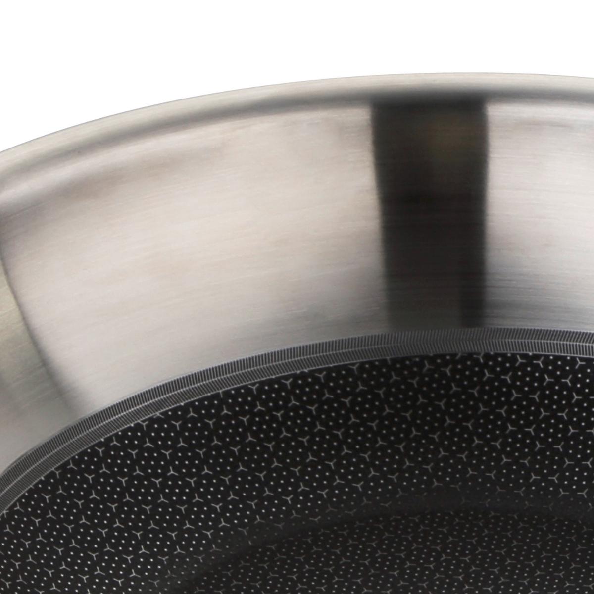 Wok Hi-Tech 3 Ø 53 cm Edelstahl Antihaftbeschichtet - Edelstahlfarben/Schwarz, Basics, Metall (53/29,5/9cm) - Masterpro