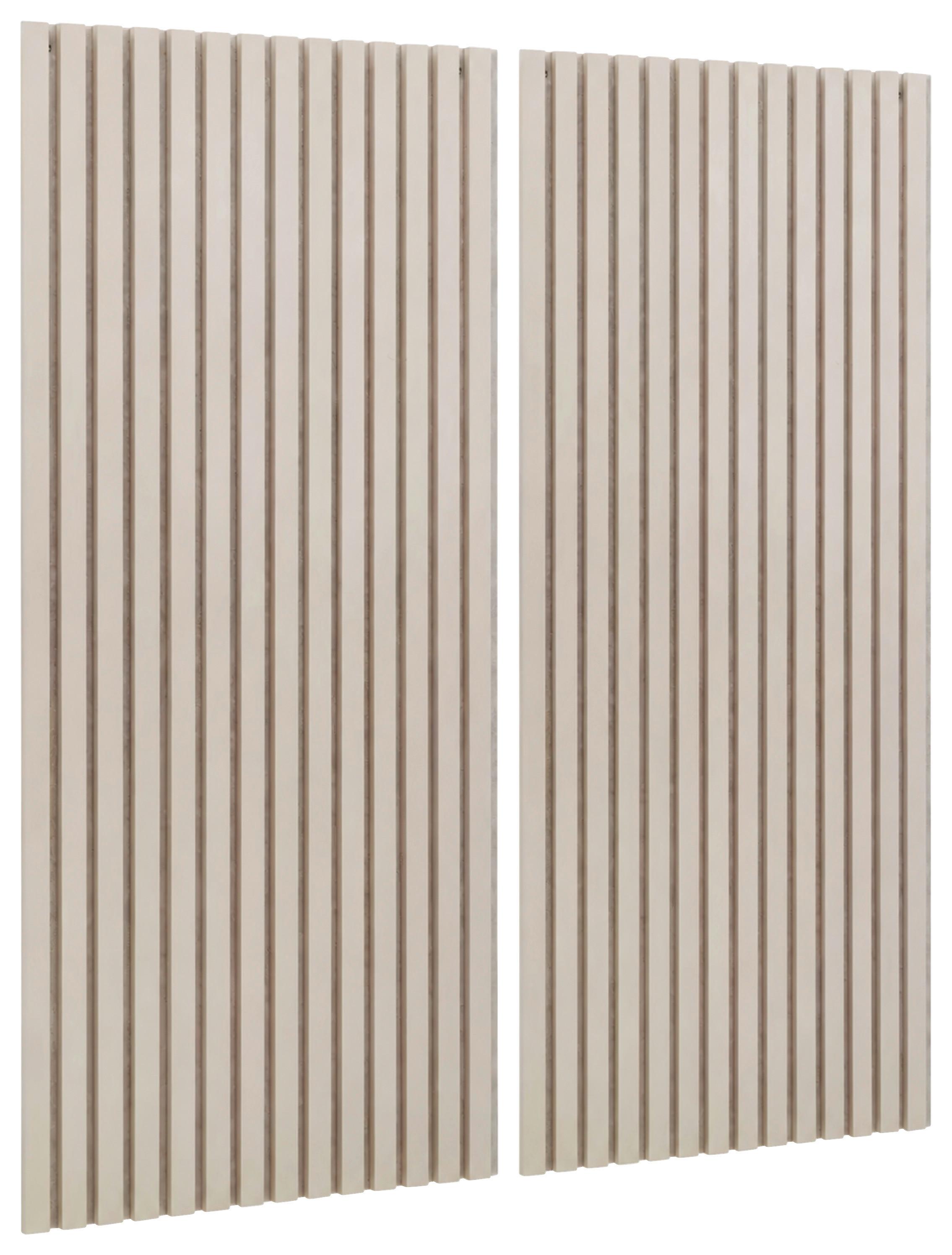Akustický panel Grace písková 2ks/sada - piesková, Modern, kompozitné drevo/textil (60,5/120/2,2cm) - Mömax