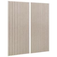 Akustický panel Grace 2ks/sada - piesková, Modern, kompozitné drevo/textil (60,5/120/2,2cm) - Mömax