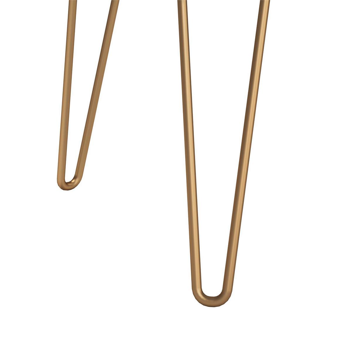 Lowboard Athena Weiß B: 105 cm - Goldfarben/Weiß, Design, Holzwerkstoff/Metall (105/62/49cm) - MID.YOU