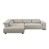 Ecksofa Matera Beige/Naturfarben 226x311 cm - Beige/Schwarz, Trend, Textil (226/311cm)