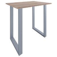 Bartisch Xona Silberfarben/Sonoma Eiche - Silberfarben/Sonoma Eiche, KONVENTIONELL, Holzwerkstoff/Metall (110/80/102cm)
