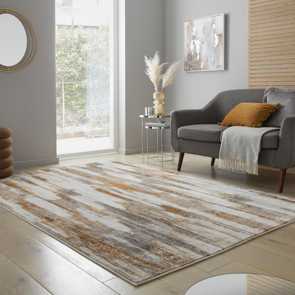 Webteppich Gleam Gold 80x150 - Goldfarben, Basics, Textil (80/150cm)