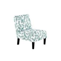 Stuhl Indira 200 Grün/Weiß - Schwarz/Weiß, Design, Holz/Textil (56/73,5/84cm) - Kayoom